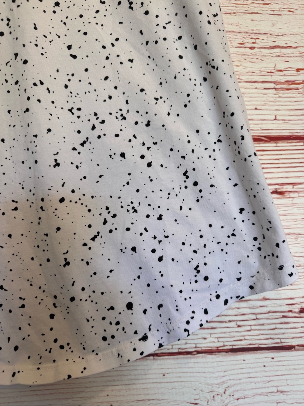 Lululemon Love Crew Short Sleeve Revitalize Splatter White Graphite Grey Sz 10 - Picture 3 of 6